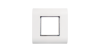 Настенная лицевая панель NIKOMAX под 1 вставку типа Mosaic 45х45мм, с подрамником, белая NMC-PL1PM-WT