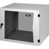 Настенный цельносварной шкаф 19", 9U, стеклянная дверь, Ш540хВ439хГ520мм, серый TWP-095452-G-GY