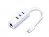 USB концентратор TP-Link. USB 3.0 to Gigabit Ethernet Network Adapter with 3-Port USB 3.0 Hub, 1 USB 3.0 connector, 1 Gigabit Ethernet port, 3 USB 3.0 ports,, foldable & portable design, plug & play UE330