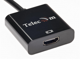 Адаптер-переходник Telecom DisplayPort (Male) - HDMI (Female) 4K@60Hz, 0.2 метра, чёрный (TA555) VCOM. Адаптер-переходник Telecom DisplayPort (Male) - HDMI (Female) 4K@60Hz, 0.2 метра, чёрный (TA555)