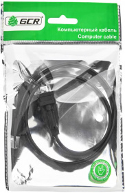 Greenconnect Конвертер-переходник 3.0m плоский, черный, позолоченные коннекторы, 28/26 AWG, USB 2.0 AM / DB9 RS-232 PROF GCR-UOC5M-BCG-3.0m, чипсет PL2303RA