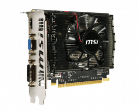 Видеокарта MSI. VGA MSI NVIDIA GeForce GT 730, 2Gb GDDR3/128-bit, PCI-Ex16 2.0,DVI-Dx1,D-Sub x 1, 1xHDMI, ATX, 2-slot cooler, Retail