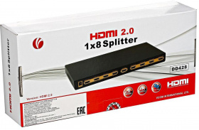 Разветвитель VCOM <DD428> HDMI Splitter (1in -> 8out, ver2.0)
