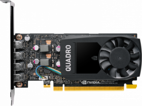 Видеокарта PNY. VGA PNY NVIDIA Quadro P1000, 4 GB GDDR5/128-bit, PCI Express 3.0 x16, DP 1.4x4, Low Profile VCQP1000V2-PB