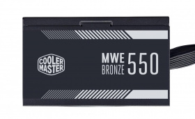 Блок питания 550 Ватт Cooler Master. Power Supply Cooler Master MWE Bronze, 550W, ATX, 120mm, 6xSATA, 2xPCI-E(6+2), APFC, 80+ Bronze