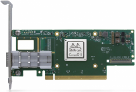 Адаптер Infiniband Mellanox. ConnectX®-6 VPI adapter card, HDR IB (200Gb/s) and 200GbE, single-port QSFP56, PCIe4.0 x16, tall bracket, single pack MCX653105A-HDAT-SP
