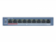 8 RJ45 100M PoE с грозозащитой 6кВ; 1 Uplink порт 100М Ethernet: бюджет PoE 60Вт; поддерживают режим