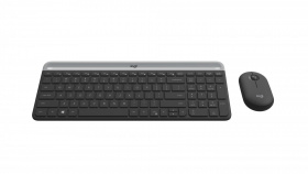 Комплект (клавиатура + мышь) Logitech. Logitech Slim Wireless Keyboard and Mouse Combo MK470 GRAPHITE