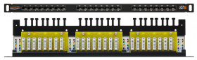 Коммутационная панель NIKOMAX 19", 0,5U, 24 порта, Кат.6 (Класс E), 250МГц, RJ45/8P8C, 110/KRONE, T5