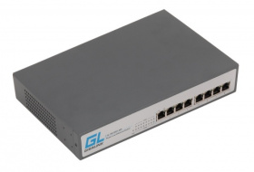 Коммутатор GIGALINK, неуправляемый, 8 PoE (802.3af) портов 1Гбит/с, 120Вт GL-SW-G001-08P