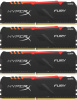 Память оперативная Kingston. Kingston 64GB 2666MHz DDR4 CL16 DIMM (Kit of 4) HyperX FURY RGB HX426C16FB3AK4/64