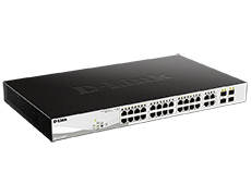 WebSmart коммутатор с 24 портами 10/100/1000Base-T + 4 портами SFP, функцией энергосбережения и подд DGS-1210-28P/F1A