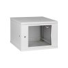 Настенный разборный шкаф TLK 19", 6U, стеклянная дверь, Ш600хВ303хГ450мм, 1 пара монтажных направляю TWI-066045-R-G-BK