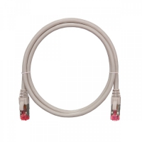 Коммутационный шнур NIKOMAX S/FTP 4 пары, Кат.6a (Класс Ea), 500МГц, 2хRJ45/8P8C, T568B, заливной, с NMC-PC4SA55B-075-GY