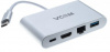 Кабель-адаптер USB3.1 Type-CM-->HDMI+USB3.0+RJ45+PD charging  VCOM <CU455> CU455
