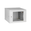 Настенный разборный шкаф TLK 19", 9U, стеклянная дверь, Ш600хВ436хГ450мм, 1 пара монтажных направляю TWI-096045-R-G-GY
