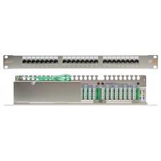 Коммутационная панель NIKOMAX 19", 1U, 24 порта, Кат.5e (Класс D), 100МГц, RJ45/8P8C, 110/KRONE, T56 NMC-RP24SD2-1U-MT
