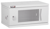 Настенный разборный шкаф TLK 19", 6U, перфорированная дверь, Ш600хВ303хГ450мм, 1 пара монтажных напр TWI-066045-P-GY