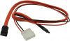 Комплект SATA-кабелей Slim Greenconnect GC- ST302 Slim SATA 13pin AM / SATAII 7pin AM / Molex 4pin AM, пакет, 50 см GC-ST302