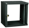 ITK Шкаф LINEA WE 6U 600x600мм дверь стекло черный LWE5-06U66-GF