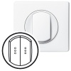 Celiane Лицевая панель для выключателя двойного с индикацией, белый 68004