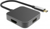Aдаптер USB3.1 Type-CM-->HDMI+USB3.0+PD charging, TF, Aluminum Shell, VCOM <CU457> CU457