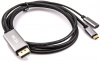 Кабель-адаптер USB 3.1 Type-Cm --> DP(m) 4K@60Hz, 1.8m , PD,Aluminium Shell, VCOM <CU422MCPD-1.8M> CU422MCPD-1.8M