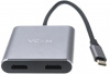 Кабель-адаптер USB3.1 Type-CM-->2*HDMI+USB3.0+PD charging  VCOM <CU450> CU450