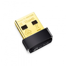 Адаптер Wi-Fi TP-Link. 150Mbps Wireless N Nano USB Adapter, Nano Size, Realtek, 2.4GHz, 802.11n/g/b, QSS button, autorun utility