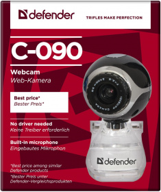 Defender Веб-камера C-090 0.3МП, черный