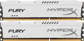 Память оперативная Kingston. Kingston 8GB 1866MHz DDR3 CL10 DIMM (Kit of 2) HyperX FURY White Series HX318C10FWK2/8