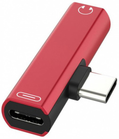 GCR Переходник USB Type C > 3.5mm mini jack + TypeC, красный, GCR-UC2AUX Greenconnect. GCR Переходник USB Type C > 3.5mm mini jack + TypeC, красный, GCR-UC2AUX GCR-52243