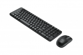 Комплект (клавиатура + мышь) Logitech. Keyboard+mouse Logitech Wireless Desktop  MK220 (USB, FM, keyboard:2xAAA, mouse:optical, 1000dpi, 3btn+Roll, 1xAA) Retail