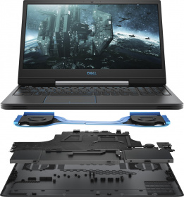 Ноутбуки Dell. Dell G5-5500 15.6"(1920x1080 (матовый, 144Hz) WVA)/Intel Core i7 10750H(2.6Ghz)/8192Mb/512SSDGb/noDVD/Ext:nVidia GeForce GTX1660Ti(6144Mb)/BT/WiFi/black/W10 + Backlit, 300 nits, LED