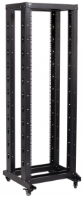 ITK 19" двухрамная стойка, 42U, 600x600, на роликах, черная LF05-42U66-2R
