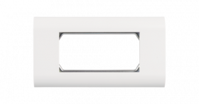 Настенная лицевая панель NIKOMAX под 2 вставки типа Mosaic 45х45мм, с подрамником, бела NMC-PL2PM-WT	
