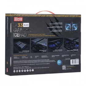 Подставка для ноутбука STM IP33 Black. STM Laptop Cooling IP33 Black (17,3"", 2x(120x120),   plastic+metal mesh)