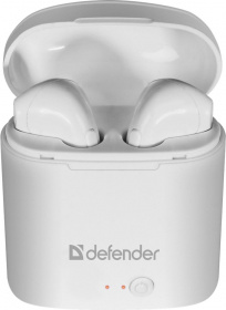 Defender Беспроводная гарнитура Twins 630 белый,TWS, Bluetooth