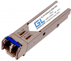 Модуль GIGALINK SFP, 1Гбит/c, два волокна SM, 2xLC, 1550 нм, 32 дБ (до 120 км) EX GL-OT-SG32LC2-1550-1550