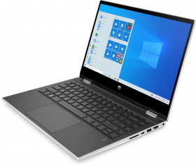 Ноутбук HP. HP Pavilion 14x360 14-dw1011ur 14"(1920x1080 IPS)/Intel Core i5 1135G7(2.4Ghz)/8192Mb/512PCISSDGb/noDVD/Int:Intel Iris Xe  /Cam/WiFi/45WHr/war 1y/Natural Silver/W10 + with LTE