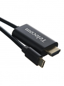 Кабель-адаптер USB3.1 Type-Cm --> HDMI A(m) 4K@30Hz, 1.8m, Telecom <TCC005-1.8M> VCOM. Кабель-адаптер USB3.1 Type-Cm --> HDMI A(m) 4K@30Hz, 1.8m, Telecom <TCC005-1.8M>