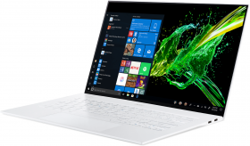 Ноутбук Acer. Acer Swift 7 SF714-52T-73BF  14"(1920x1080 IPS)/Touch/Intel Core i7 8500Y(1.5Ghz)/16384Mb/512SSDGb/noDVD/Int:Intel HD/Cam/BT/WiFi/war 3y/0.89kg/White/W10Pro + кабель USB-C to PD/HDMI/USB-A, чехол