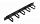 Кабельный органайзер NIKOMAX 19", 1U, глубина колец 80мм, металлический, черный, уп-ка 2шт. NMC-OK800-2
