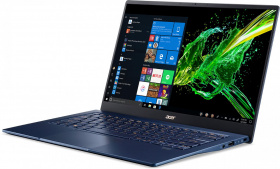 Ноутбук Acer. Acer Swift 5 SF514-54GT-724H  14"(1920x1080 (матовый) IPS)/Touch/Intel Core i7 1065G7(1.3Ghz)/16384Mb/1024SSD+32 OptaneGb/noDVD/Ext:nVidia GeForce MX350(2048Mb)/Cam/BT/WiFi/war 3y/0.99kg/Blue/W10Pro