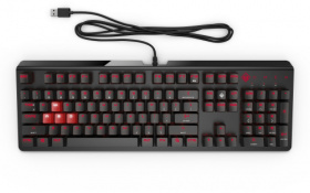 Клавиатура HP. HP Encoder Gaming Red Keyboard 6YW76AA#ACB