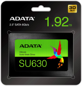 Твердотельный накопитель ADATA. ADATA SU630 SSD 1.92TB, 3D QLC, 2.5", SATAIII, R520/W450, TBW 400