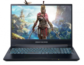 Ноутбук Dream Machines. Dream Machines G1650Ti-15RU59 15.6"(1920x1080 WVA 144Hz)/Intel Core i7 10750H(2.6Ghz)/16384Mb/1024SSDGb/noDVD/Ext:nVidia GeForce GTX1650Ti(4096Mb)/Cam/BT/WiFi/-/41WHr/war 1y/2.2kg/noOS G1650Ti-15RU59