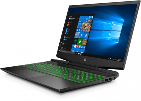 Ноутбук HP. HP Pavilion Gaming 15-dk1046ur 15.6"(1920x1080 IPS 144Hz)/Intel Core i7 10750H(2.6Ghz)/16384Mb/512PCISSDGb/noDVD/Ext:GeForce RTX 2060(6144Mb)/Cam/WiFi/52WHr/war 1y/ShadowBlack w/ Acid green pattern  /W10