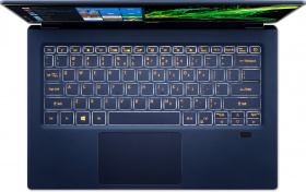 Ноутбук Acer. Acer Swift 5 SF514-54GT-724H  14"(1920x1080 (матовый) IPS)/Touch/Intel Core i7 1065G7(1.3Ghz)/16384Mb/1024SSD+32 OptaneGb/noDVD/Ext:nVidia GeForce MX350(2048Mb)/Cam/BT/WiFi/war 3y/0.99kg/Blue/W10Pro