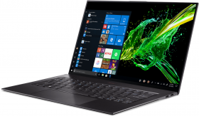 Ноутбук Acer. Acer Swift 7 SF714-52T-74V2 14"(1920x1080 IPS)/Touch/Intel Core i7 8500Y(1.5Ghz)/16384Mb/512SSDGb/noDVD/Int:Intel HD/Cam/BT/WiFi/war 3y/0.89kg/Black/W10Pro + кабель USB-C to PD/HDMI/USB-A, чехол